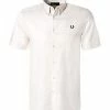 Angebote 🎁 Fred Perry Hemd M3531/129 Kurzarmhemd, Baumwolle, Creme, Snow white ⭐