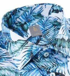 Bestes Angebot 🥰 Jacques Britt Hemd Como 384105/15 Slim Fit, Popeline, Blau-grün gemustert, Blau 🌟 -Hemden Verkaufsgeschäft 297318 norm2