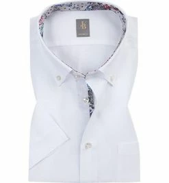 Am billigsten ❤️ Jacques Britt Hemd Treviso Mix 384012/01 Kurzarmhemd, Custom Fit, Baumwolle, Weiß ❤️