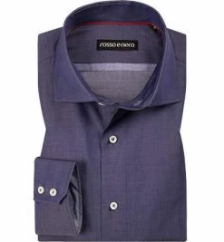 Großhandel 🧨 rosso e nero Hemd 1008/1717/19 Tailor Fit, Baumwolle, Navy meliert, Navy 😍