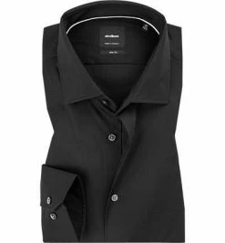 Coupon 😀 Strellson Hemd Santos 30011662/001 Slim Fit, Popeline, Schwarz 😀