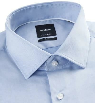 Auslauf ❤️ Strellson Hemd Santos 30011614/459 Slim Fit, Popeline, Bleu meliert, Blau 🌟 2 Auslauf ❤️ Strellson Hemd Santos 30011614/459 Slim Fit, Popeline, Bleu meliert, Blau 🌟 – Bild 2