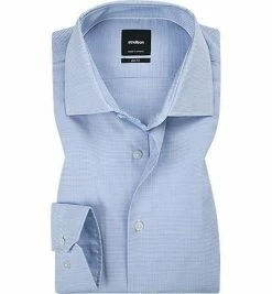 Brandneu 🧨 Strellson Hemd Santos 30011722/439 Slim Fit, Baumwolle, Hellbau, Blau 👏