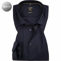 Billig 🔔 OLYMP No. Six Super Slim 2504/24/18 Hemd, Super Slim Fit, Popeline Flexibel, Nachtblau ✨