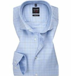 Besorgen 🔔 OLYMP Level Five Body Fit 0558/64/11 Hemd, Baumwolle, Hellblau kariert, Hellblau 😉