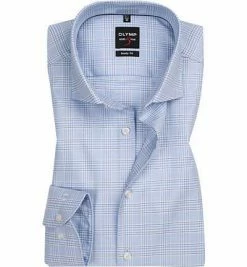 Besorgen 👏 OLYMP Level Five Body Fit 69EL 2052/29/11 Hemd, Baumwolle, Extra langer Arm, Bleu-weiß kariert, Hellblau ✔️