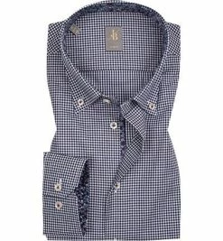 Bestes Angebot 🔔 Jacques Britt Hemd Treviso Mix 463120/16 Slim Fit, Popeline, Navy kariert, Dunkelblau 👏
