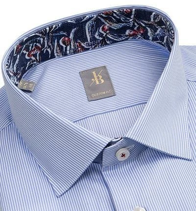 Brandneu 😀 Jacques Britt Hemd Como Mix 433110/11 Custom Fit, Popeline, Hellblau-weiß gestreift, Hellblau ⌛ 2 Brandneu 😀 Jacques Britt Hemd Como Mix 433110/11 Custom Fit, Popeline, Hellblau-weiß gestreift, Hellblau ⌛ – Bild 2