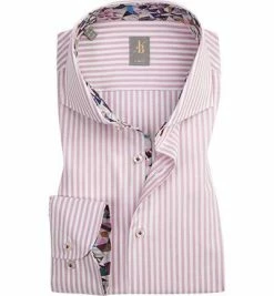 Schlussverkauf 😉 Jacques Britt Hemd Roma Mix 463010/40 Slim Fit, Baumwolle, Rosa-weiß gestreift, Rosa 🌟