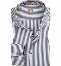 Coupon ✨ Jacques Britt Hemd Roma Mix 463010/16 Slim Fit, Baumwolle, Blau-weiß gestreift, Blau 👍