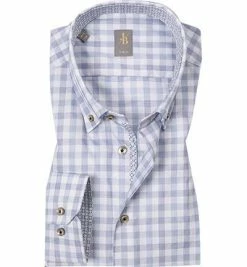 Aktion 🎉 Jacques Britt Hemd Treviso Mix 463040/15 Slim Fit, Baumwolle, Hellblau kariert, Blau 😍