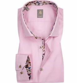 Bester Verkauf 🧨 Jacques Britt Hemd Como Mix EL 433001/40 Custom Fit, Baumwolle, Extra langer Arm, Rosa ✨