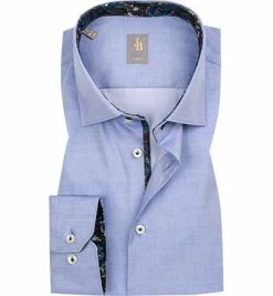 Brandneu 🛒 Jacques Britt Hemd Como Mix 463101/12 Slim Fit, Twill, Bleu, Blau 💯