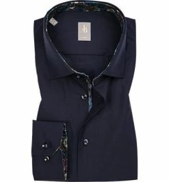 Coupon 🔥 Jacques Britt Hemd Como Mix 463101/19 Slim Fit, Twill, Navy, Dunkelblau ✨