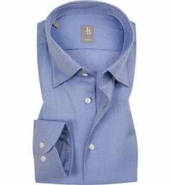 Bestes Angebot 🌟 Jacques Britt Hemd Messina 433250/13 Custom Fit, Popeline, Blau gemustert, Blau 🛒