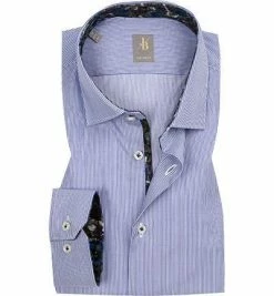 Brandneu 🔔 Jacques Britt Hemd Como Mix 433111/12 Custom Fit, Popeline, Blau gestreift, Blau 🎉