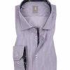 Coupon 👏 Jacques Britt Hemd Como Mix 433111/85 Custom Fit, Popeline, Violett gestreift, Lila 🔔
