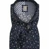 Auslauf 😉 Jacques Britt Hemd Roma 2 Mix 463370/19 Slim Fit, Popeline, Navy gemustert, Dunkelblau 🧨