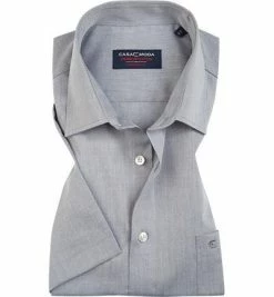 Auslauf ✨ Casamoda Hemd 008070/705 Kurzarmhemd, Comfort Fit, Chambray, Grau meliert, Grau ⭐