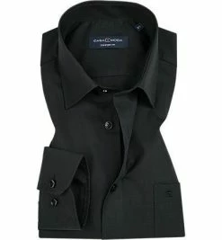 Bestes Angebot 🎉 CasaModa Hemd 006058/80 Comfort Fit, Popeline, Extra kurzer Arm, Schwarz 🛒