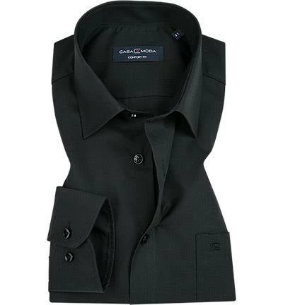 Bestes Angebot 🎉 CasaModa Hemd 006058/80 Comfort Fit, Popeline, Extra kurzer Arm, Schwarz 🛒 1 Bestes Angebot 🎉 CasaModa Hemd 006058/80 Comfort Fit, Popeline, Extra kurzer Arm, Schwarz 🛒