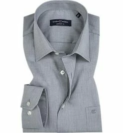 Blitzangebot 🥰 CasaModa Hemd 006058/705 Comfort Fit, Popeline, Extra kurzer Arm, Grau 👍