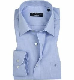 Neu 🤩 CasaModa Hemd 006058/115 Comfort Fit, Popeline, Extra kurzer Arm, Bleu, Blau 👏
