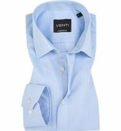 Rabatt 🧨 Venti Kent Modern Fit 69 EL 001489/115 Hemd, Popeline, Extra langer Arm, Bleu, Blau ⭐