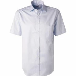 Bestpreis 😉 Stenströms Hemd 601934/1467/100 Kurzarmhemd, Fitted Body, Twill, Hellblau 😀