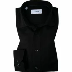 Bestes Angebot 😀 ETON Slim Fit 3100/79511/18 Hemd, Twill, Schwarz 👍