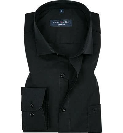 Blitzangebot 🎁 CasaModa Hemd 006539/800 Modern Fit, Popeline, Extra langer Arm, Schwarz 🔔 1 Blitzangebot 🎁 CasaModa Hemd 006539/800 Modern Fit, Popeline, Extra langer Arm, Schwarz 🔔