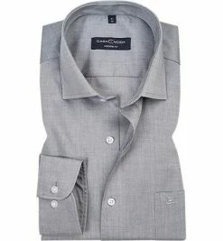 Coupon 🎁 CasaModa Hemd 006532/705 Modern Fit, Baumwolle, Extra langer Arm, Hellgrau meliert, Grau ✨