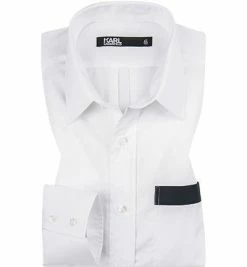 Rabatt 🔔 KARL LAGERFELD Hemd 605121/591699/690 Modern Fit, Twill, Weiß, Weiß-dunkelblau ⭐