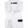 Blitzangebot 🔥 KARL LAGERFELD Hemd 605121/591699/990 Modern Fit, Twill, Weiß-schwarz 🛒