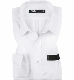 Blitzangebot 🔥 KARL LAGERFELD Hemd 605121/591699/990 Modern Fit, Twill, Weiß-schwarz 🛒