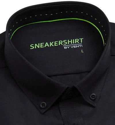 Billig 🛒 Venti 👟 Sneakershirt 183116400/800 Hemd, Modern Fit, Baumwoll-Stretch, Schwarz ✨ 2 Billig 🛒 Venti 👟 Sneakershirt 183116400/800 Hemd, Modern Fit, Baumwoll-Stretch, Schwarz ✨ – Bild 2