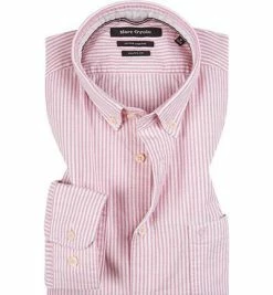 Am billigsten 💯 Marc O'Polo Hemd 921 7348 42310/C66 Shaped Fit, Baumwolle, Rosé-weiß gestreift, Rosa 👍