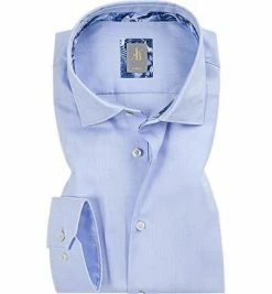 Coupon 👍 Jacques Britt Hemd Como Mix 561080/11 Slim Fit, Baumwolle, Blau meliert, Hellblau 👏