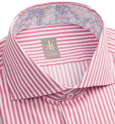Großhandel ✨ Jacques Britt Hemd Roma Mix 561020/40 Slim Fit, Twill, Pink gestreift, Rosa 😉 2 Großhandel ✨ Jacques Britt Hemd Roma Mix 561020/40 Slim Fit, Twill, Pink gestreift, Rosa 😉 – Bild 2