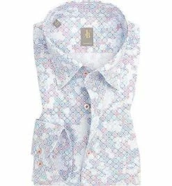 Aktion ⭐ Jacques Britt Hemd Messina 561050/15 Slim Fit, Popeline, Multicolor paisley, Blau 🔥
