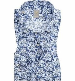 Auslauf 🎁 Jacques Britt Hemd Rimini 5510/15 Perfect Fit, Popeline, Blau-weiß gemustert, Blau ⌛