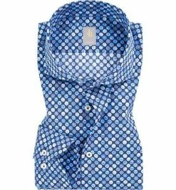 Beste Bewertungen von 🌟 Jacques Britt Hemd Roma 551070/12 Perfect Fit, Popeline, Blau gemustert, Blau ✨