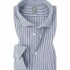 Budget 🎁 Jacques Britt Hemd Siena 551010/19 Perfect Fit, Oxford, Dunkelblau gestreift, Marine 😀