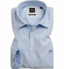 Am billigsten 🎁 BOSS Hemd Mypop 50393092/460 Slim Fit, Baumwolle, Hellblau, Blau ❤️