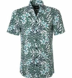 Angebote ✔️ JOOP! Hemd Hannes 30014410/440 Kurzarmhemd, Popeline, Grün gemustert, Grün 🛒