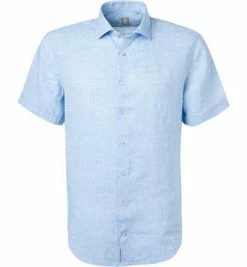 Billig ⌛ Jacques Britt Hemd Rimini 1/2 551101/10 Kurzarmhemd, Perfect Fit, Reines Leinen, Hellblau, Blau 🔔