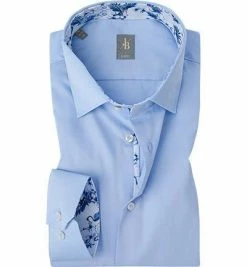 Angebote 🤩 Jacques Britt Hemd Como Mix 561150/11 Slim Fit, Popeline, Hellblau, Blau 🔥