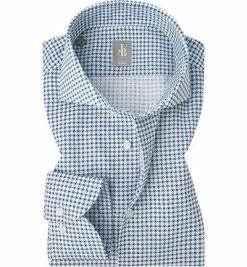 Aktion 🛒 Jacques Britt Hemd Roma 561270/16 Slim Fit, Baumwolle, Weiß-navy gemustert, Blau ⭐