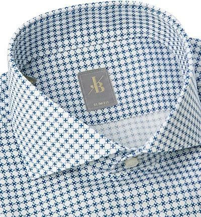 Aktion 🛒 Jacques Britt Hemd Roma 561270/16 Slim Fit, Baumwolle, Weiß-navy gemustert, Blau ⭐ 2 Aktion 🛒 Jacques Britt Hemd Roma 561270/16 Slim Fit, Baumwolle, Weiß-navy gemustert, Blau ⭐ – Bild 2