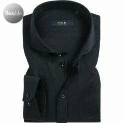 Billig 🛒 DESOTO Luxury Hemd Hai 10208-30/084 Jersey, Schwarz-anthrazit gemustert, Schwarz 🎁